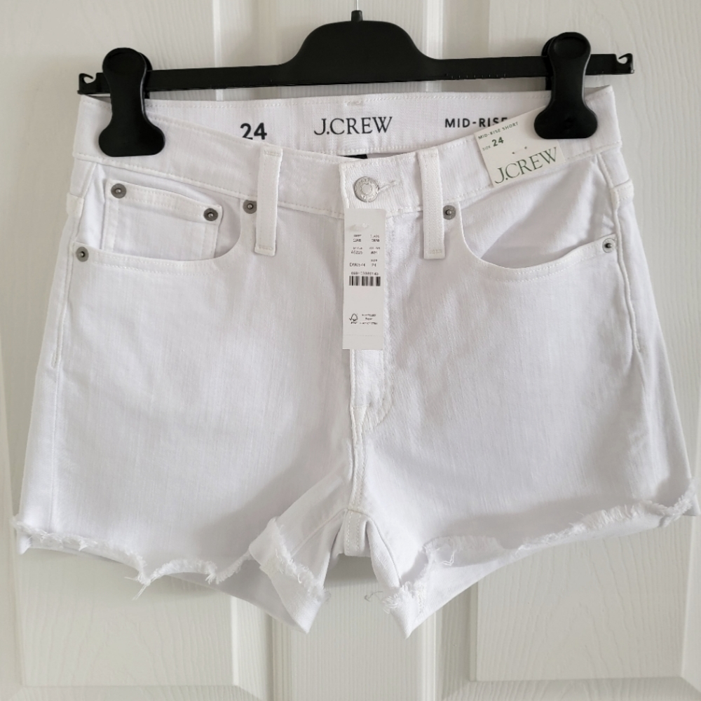 NWT J. Crew mid-rise denim short, 4" inseam